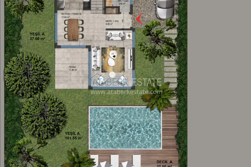 Купить дешево Новый проект коттеджного комплекса в Бодруме – Мугла, на первой береговой линии 9 