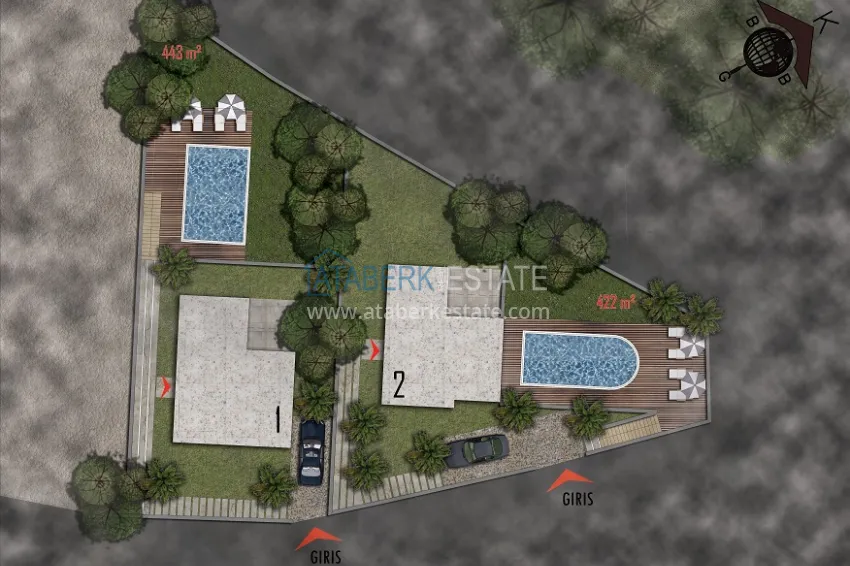 Новый проект коттеджного комплекса в Бодруме – Мугла, на первой береговой линии 45 