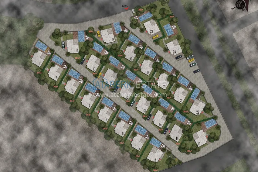 Новый проект коттеджного комплекса в Бодруме – Мугла, на первой береговой линии 46 