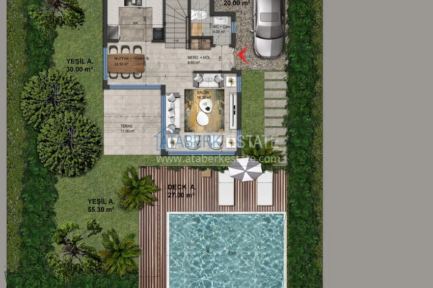 Купить дешево Новый проект коттеджного комплекса в Бодруме – Мугла, на первой береговой линии 10 