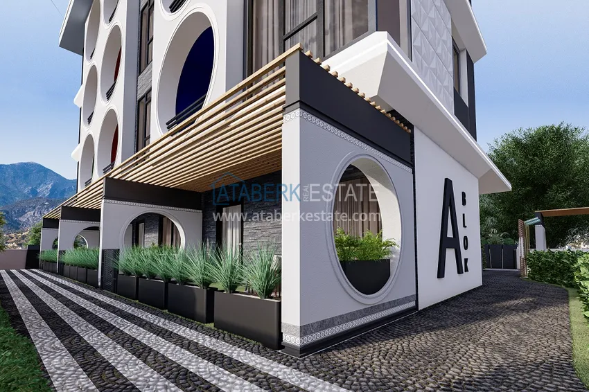 Двухкомнатные квартиры в Алании, район Махмутлар в комплексе на этапе строительства 8