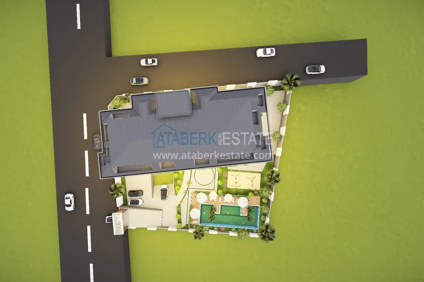 Квартира в районе Оба трехкомнатная в комплексе на этапе строительства 12 