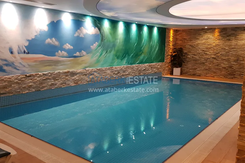 Квартира меблированная с видом на горы в Алании - район пляжа Клеопатра 10 