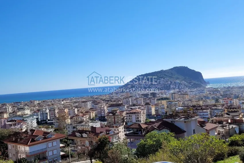 Квартира в центре Алании с мебелью, панорамным видом на море и историческую крепость 1