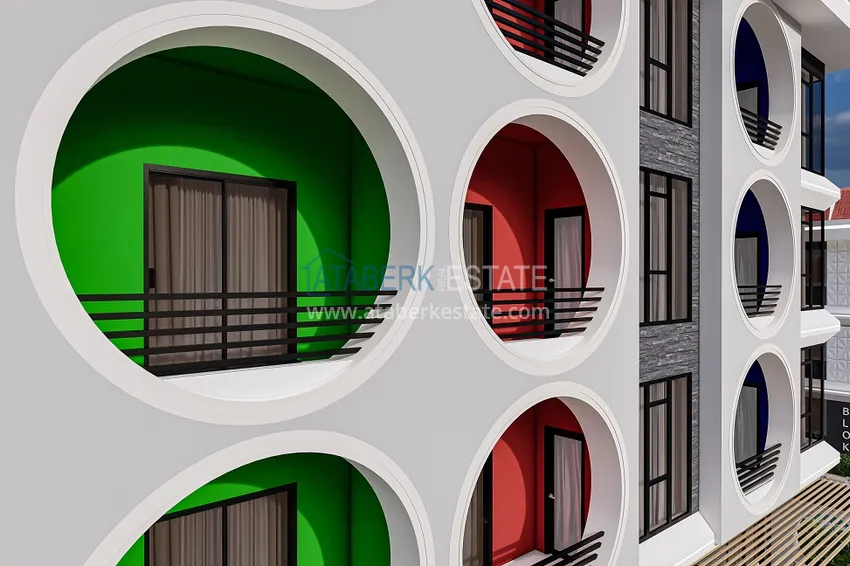 Двухкомнатные квартиры в Алании, район Махмутлар в комплексе на этапе строительства 9