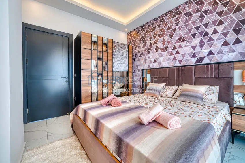 Приобрести Квартира в районе Оба двухкомнатная с новой мебелью и видом на горы 7 