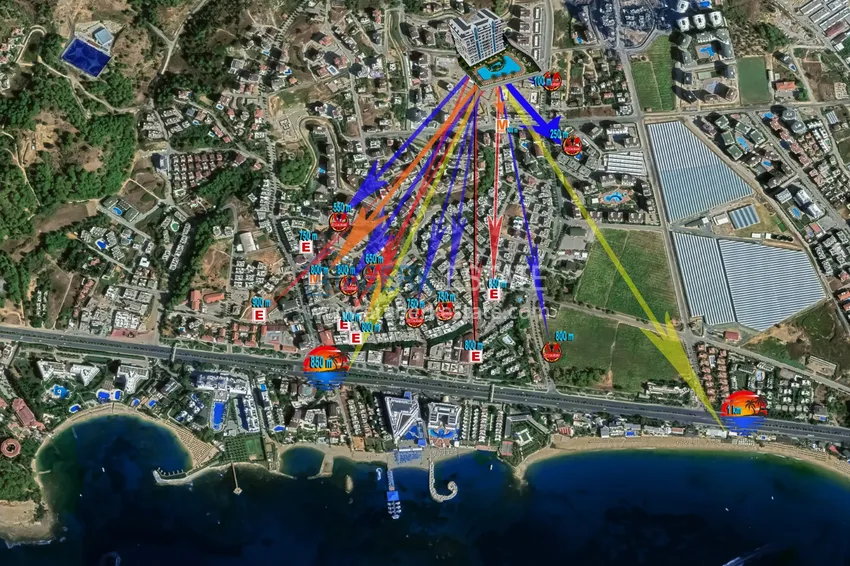 Квартира в районе Авсаллар от инвестора в строящемся комплексе 15 