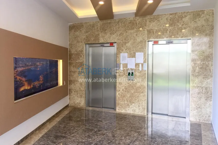 Квартира с мебелью и частичным видом на море, в Махмутларе 10 