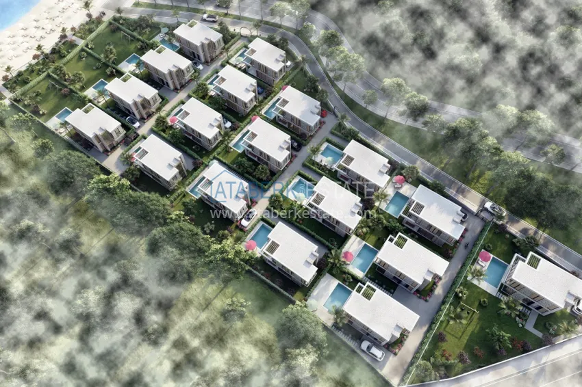 Новый проект коттеджного комплекса в Бодруме – Мугла, на первой береговой линии 15 