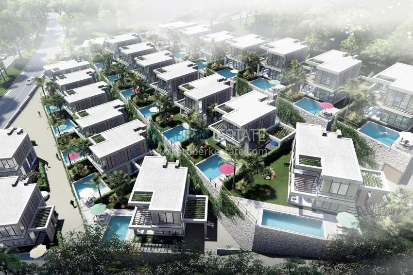 Новый проект коттеджного комплекса в Бодруме – Мугла, на первой береговой линии 16 