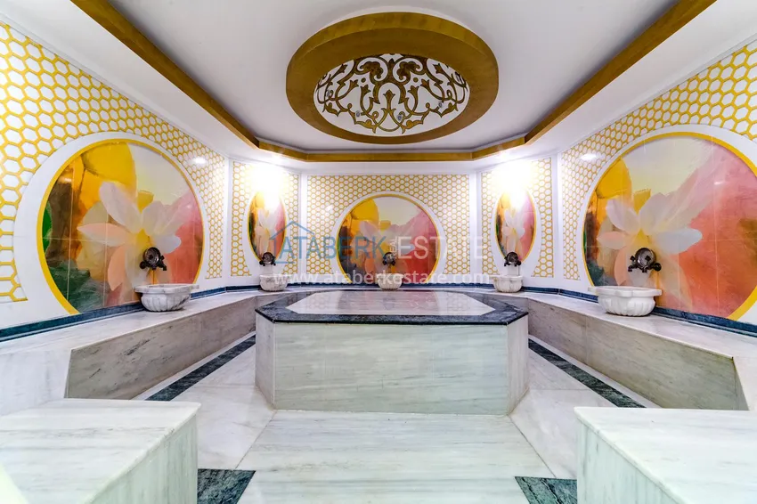 Квартира в Махмутларе с мебелью и частичным видом на море и горы 25