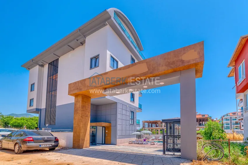 Квартира в районе Оба двухкомнатная с новой мебелью и видом на горы 5 