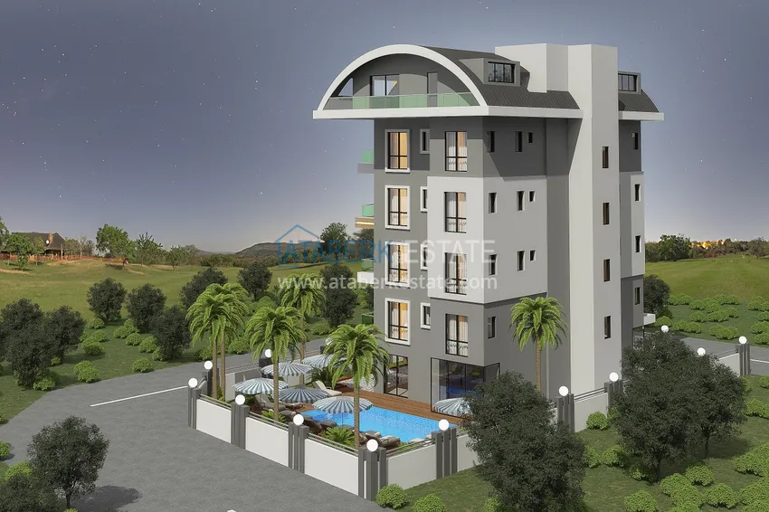 Двухкомнатная квартира в Алании – район Оба, строящийся проект 1 