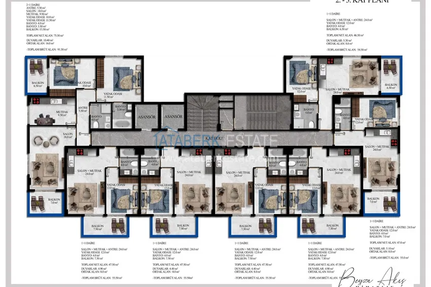 Купить дешево Первичная недвижимость от застройщика в Алании! Новый жилой комплекс в районе Авсаллар  1 