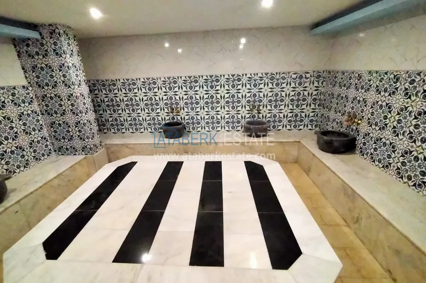 Квартира с мебелью и частичным видом на море, в Махмутларе 15 