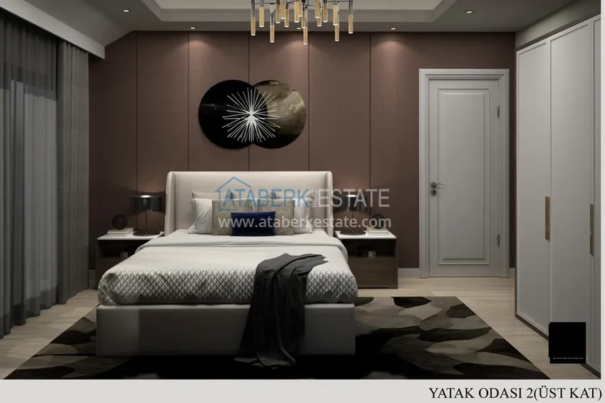 Приобрести Пентхаус-дуплексы в Алании - район Бекташ в комплексе на завершающем этапе строительства 12 