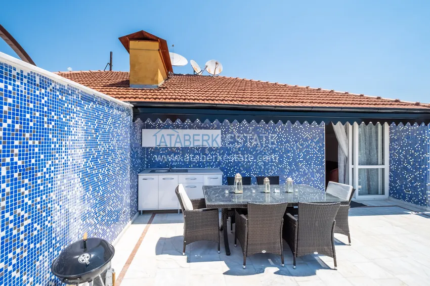 Приобрести Дуплекс в Алании район Оба меблированный рядом с морем 24