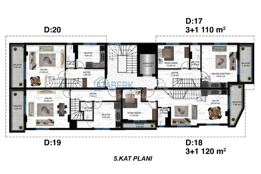 Купить дешево Новый инвестиционно-привлекательный проект, в центре Алании 3 