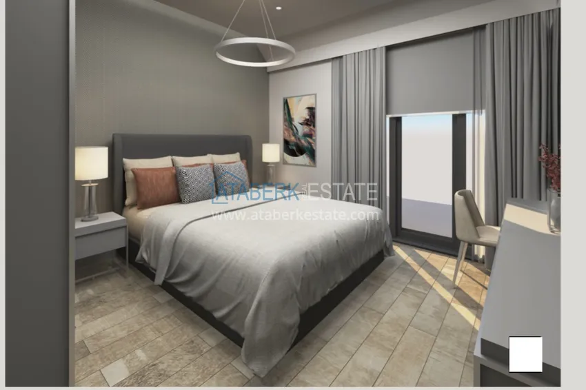 Приобрести Пентхаус-дуплексы в Алании - район Бекташ в комплексе на завершающем этапе строительства 16 