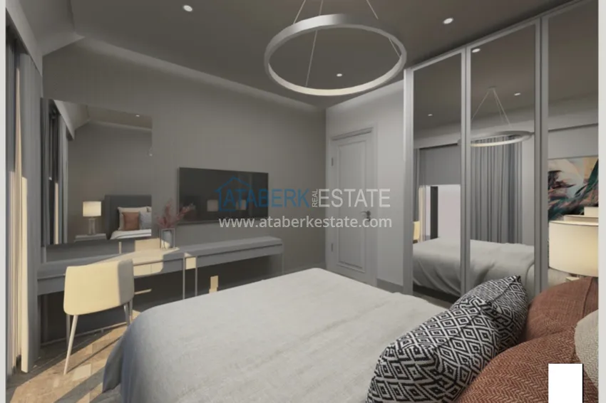 Приобрести Пентхаус-дуплексы в Алании - район Бекташ в комплексе на завершающем этапе строительства 17 