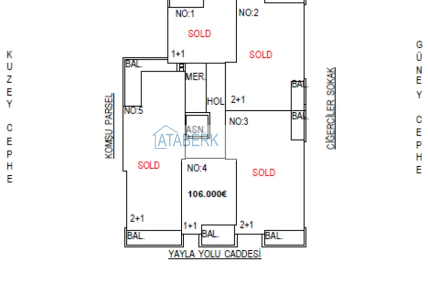 Купить дешево Новый инвестиционно-привлекательный проект в центре Алании, район пляжа Кейкубат 6 
