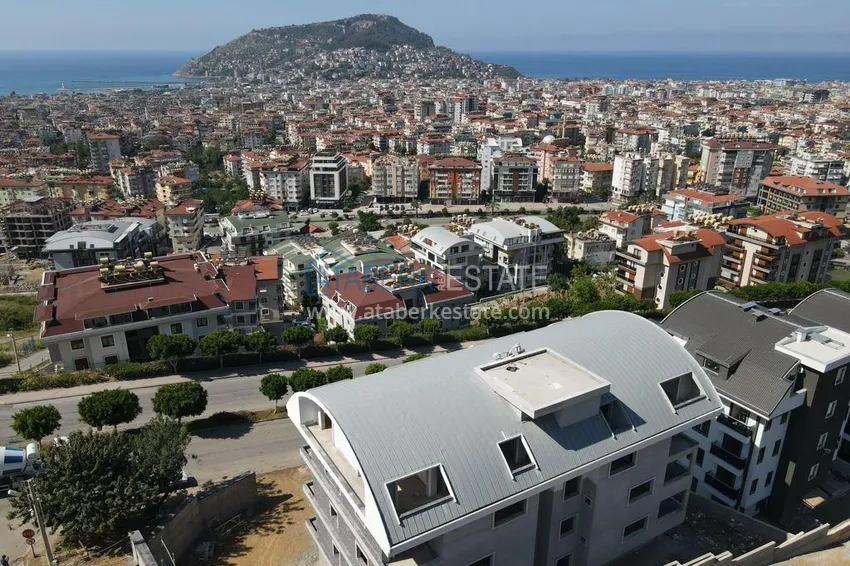 Пентхаус-дуплексы в Алании - район Бекташ в комплексе на завершающем этапе строительства 2 