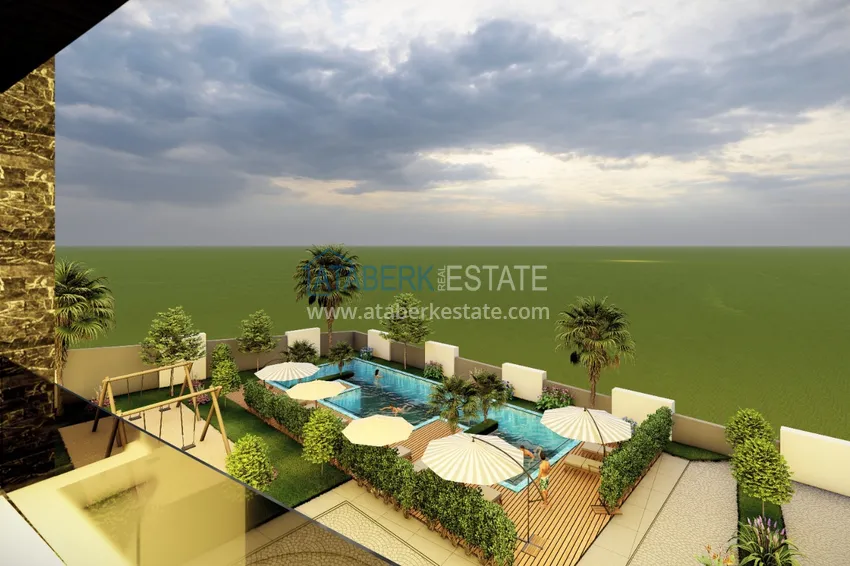 Квартира в районе Оба трехкомнатная в комплексе на этапе строительства 4 