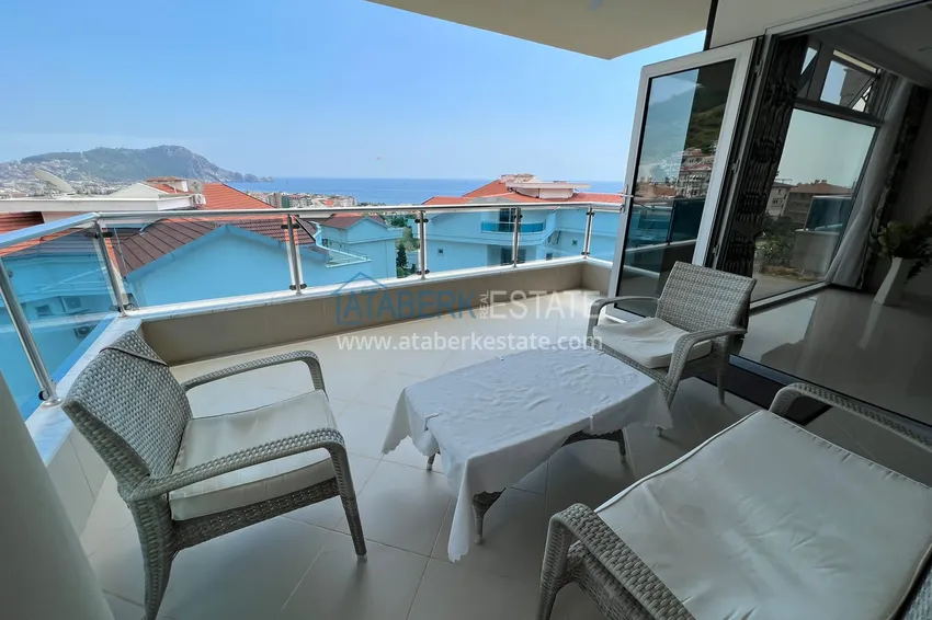 Приобрести Пентхаус-дуплекс в центре Алании – район пляжа Клеопатра с мебелью и видом на море  6 
