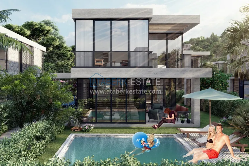 Новый проект коттеджного комплекса в Бодруме – Мугла, на первой береговой линии 30 