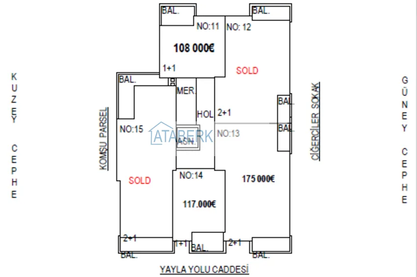 Купить дешево Новый инвестиционно-привлекательный проект в центре Алании, район пляжа Кейкубат 8 