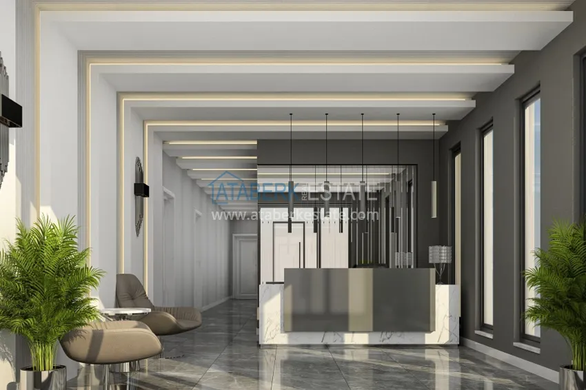 Пентхаус-дуплексы в Алании - район Бекташ в комплексе на завершающем этапе строительства 4 