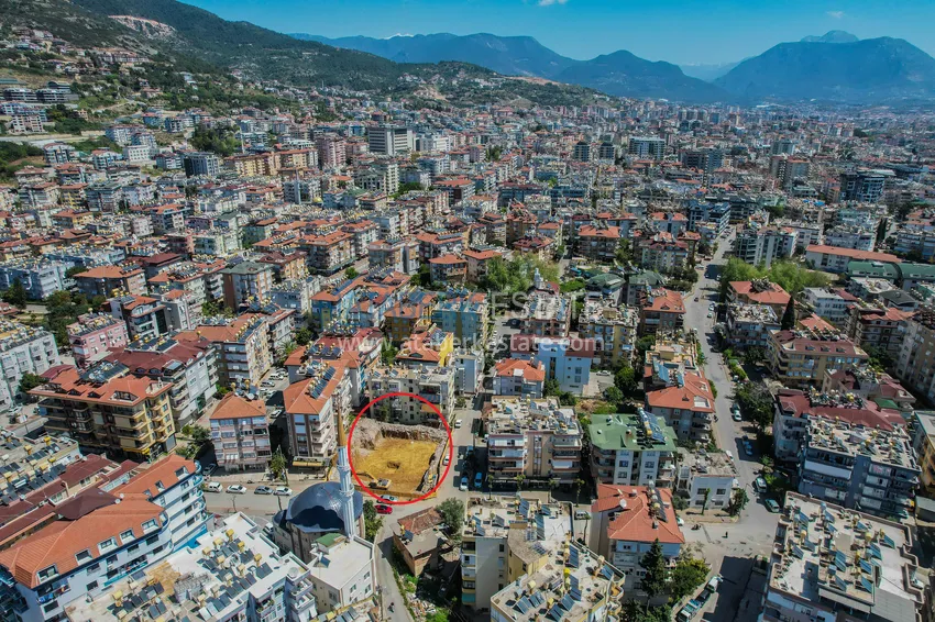 Новый инвестиционно-привлекательный проект в центре Алании, район пляжа Кейкубат 12 