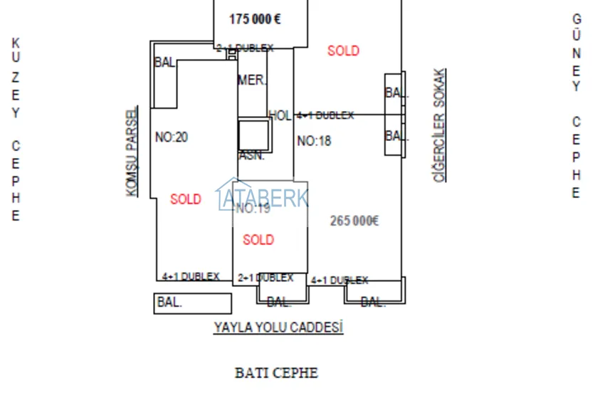 Купить дешево Новый инвестиционно-привлекательный проект в центре Алании, район пляжа Кейкубат 9 