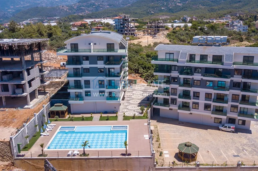 Квартира в районе Оба двухкомнатная, с новой мебелью и видом на море 5