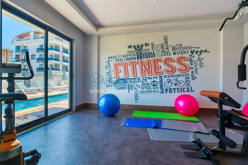 Квартира в районе Оба двухкомнатная с новой мебелью и видом на горы 9 