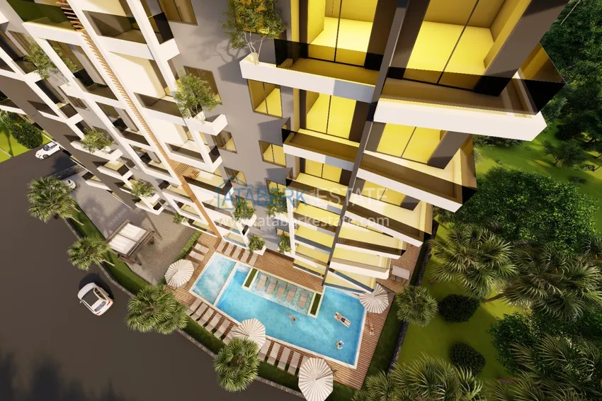 Квартира в районе Авсаллар в комплексе на этапе строительства напрямую от инвестора 6 