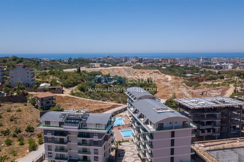 Квартира в районе Оба двухкомнатная, с новой мебелью и видом на море 7