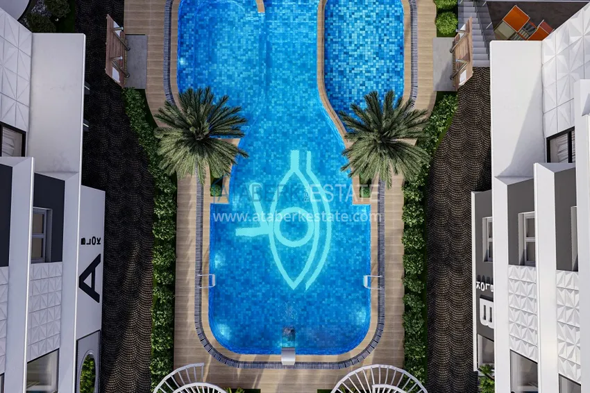 Двухкомнатные квартиры в Алании, район Махмутлар в комплексе на этапе строительства 7