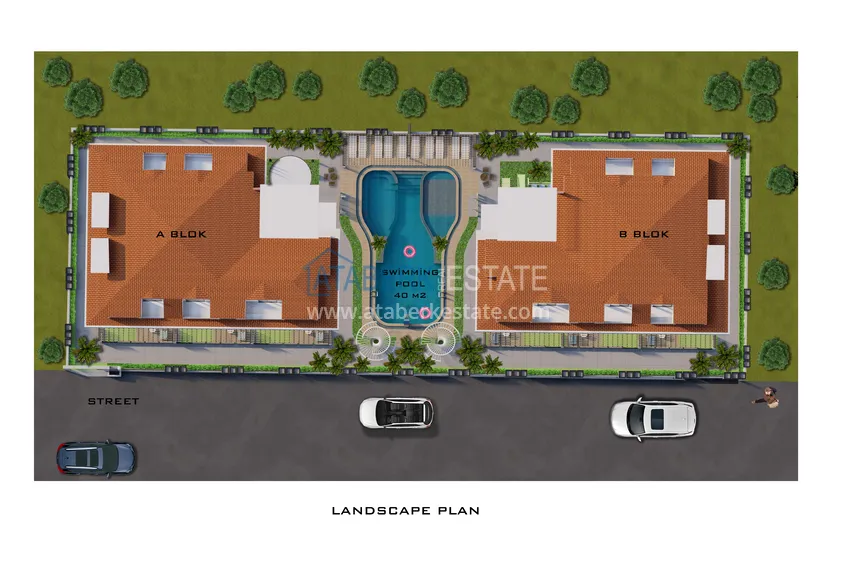 Купить дешево Двухкомнатные квартиры в Алании, район Махмутлар в комплексе на этапе строительства 3