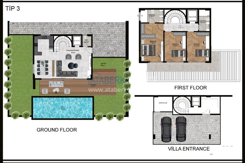 Купить дешево Новый элитный комплекс вилл в Алании, район Махмутлар 3 