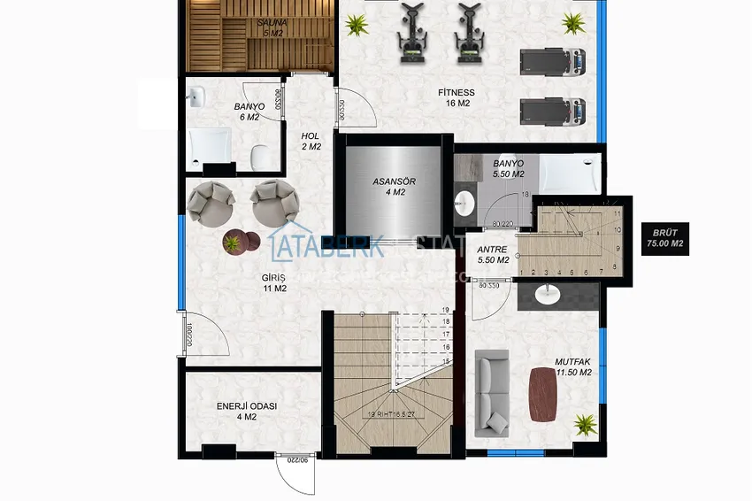 Купить дешево Новый бутик-комплекс в центральной части Алании – район пляжа Клеопатра 1 