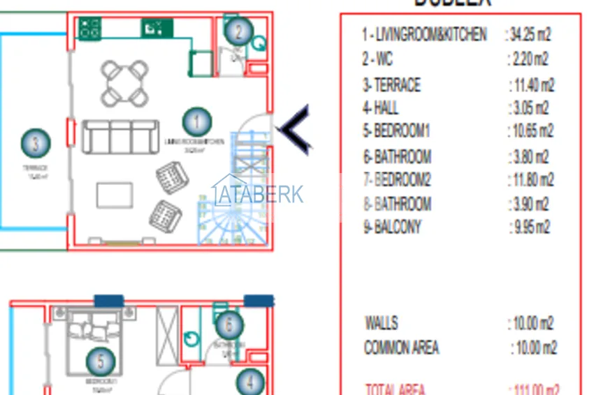 Купить дешево Новый жилой комплекс в районе Махмутлар, Алания. Квартиры от застройщика 9 