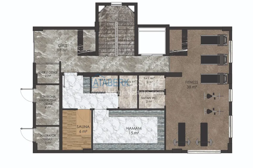 Купить дешево Двухкомнатная квартира в Алании – район Оба, строящийся проект 2 
