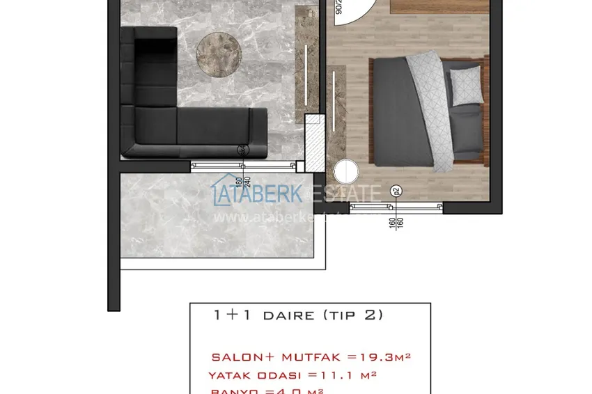 Купить дешево Квартира в районе Авсаллар в комплексе на этапе строительства напрямую от инвестора 2 