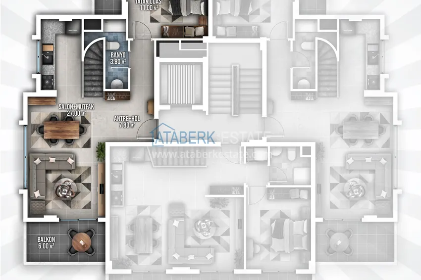 Купить дешево Недвижимость от застройщика в районе Оба - Алания в комплексе на этапе строительства 1 