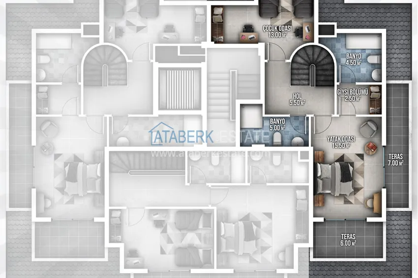 Купить дешево Недвижимость от застройщика в районе Оба - Алания в комплексе на этапе строительства 5 