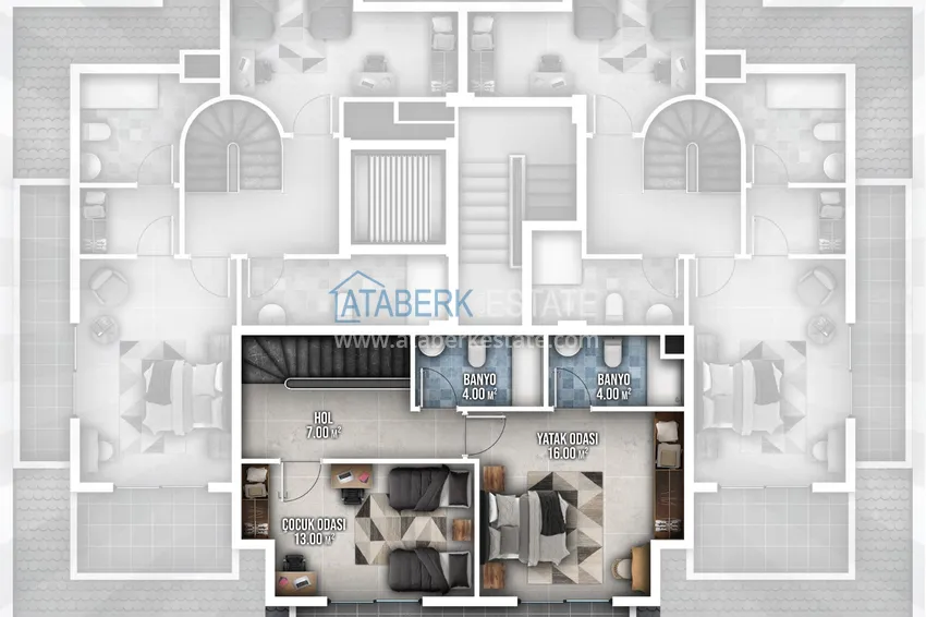 Купить дешево Недвижимость от застройщика в районе Оба - Алания в комплексе на этапе строительства 8 