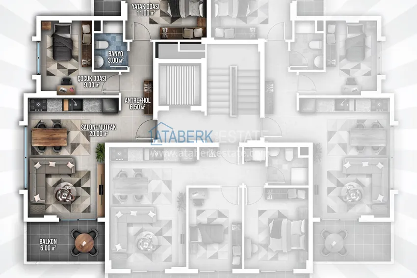 Купить дешево Недвижимость от застройщика в районе Оба - Алания в комплексе на этапе строительства 11 