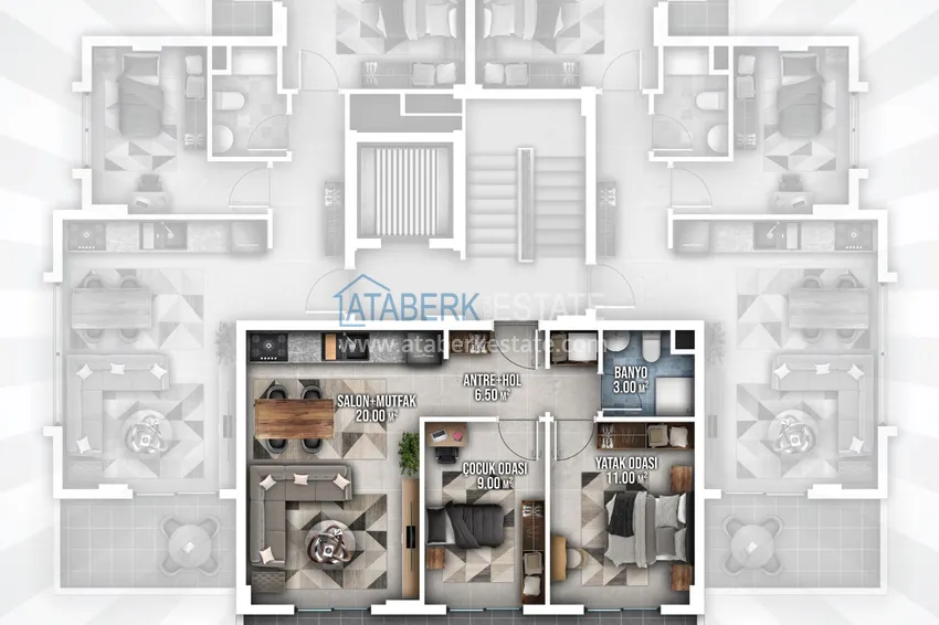 Купить дешево Недвижимость от застройщика в районе Оба - Алания в комплексе на этапе строительства 13 