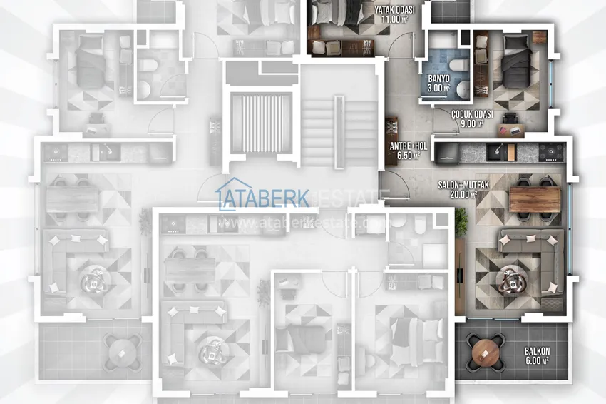 Купить дешево Недвижимость от застройщика в районе Оба - Алания в комплексе на этапе строительства 14 